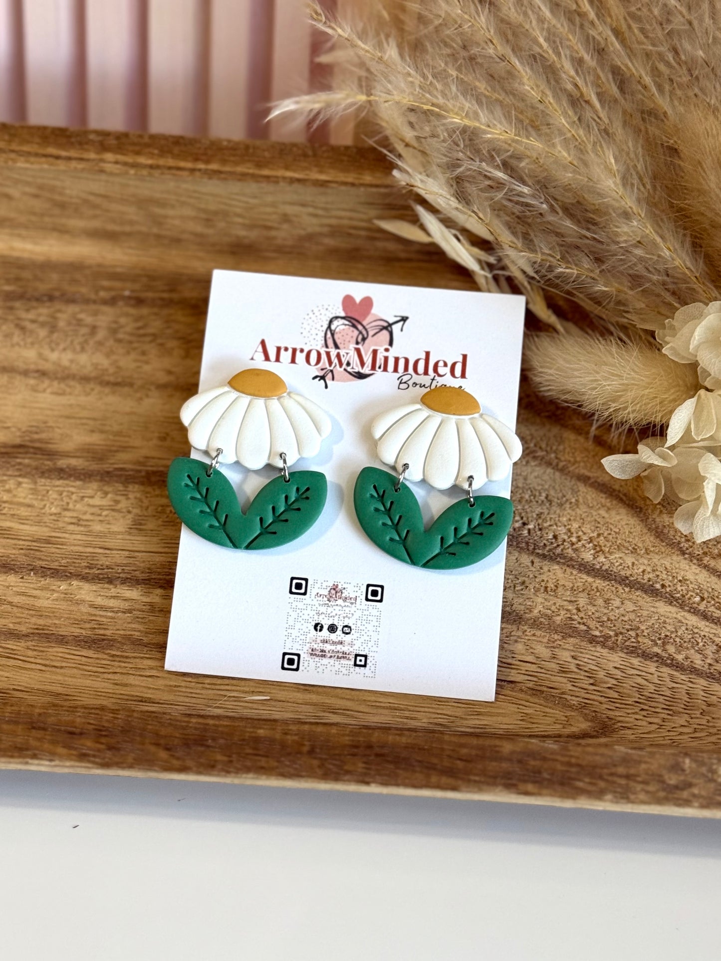 Handmade Silver Meadows Daisy Earrings