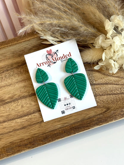 Handmade Silver Meadows Leafdrop Earrings