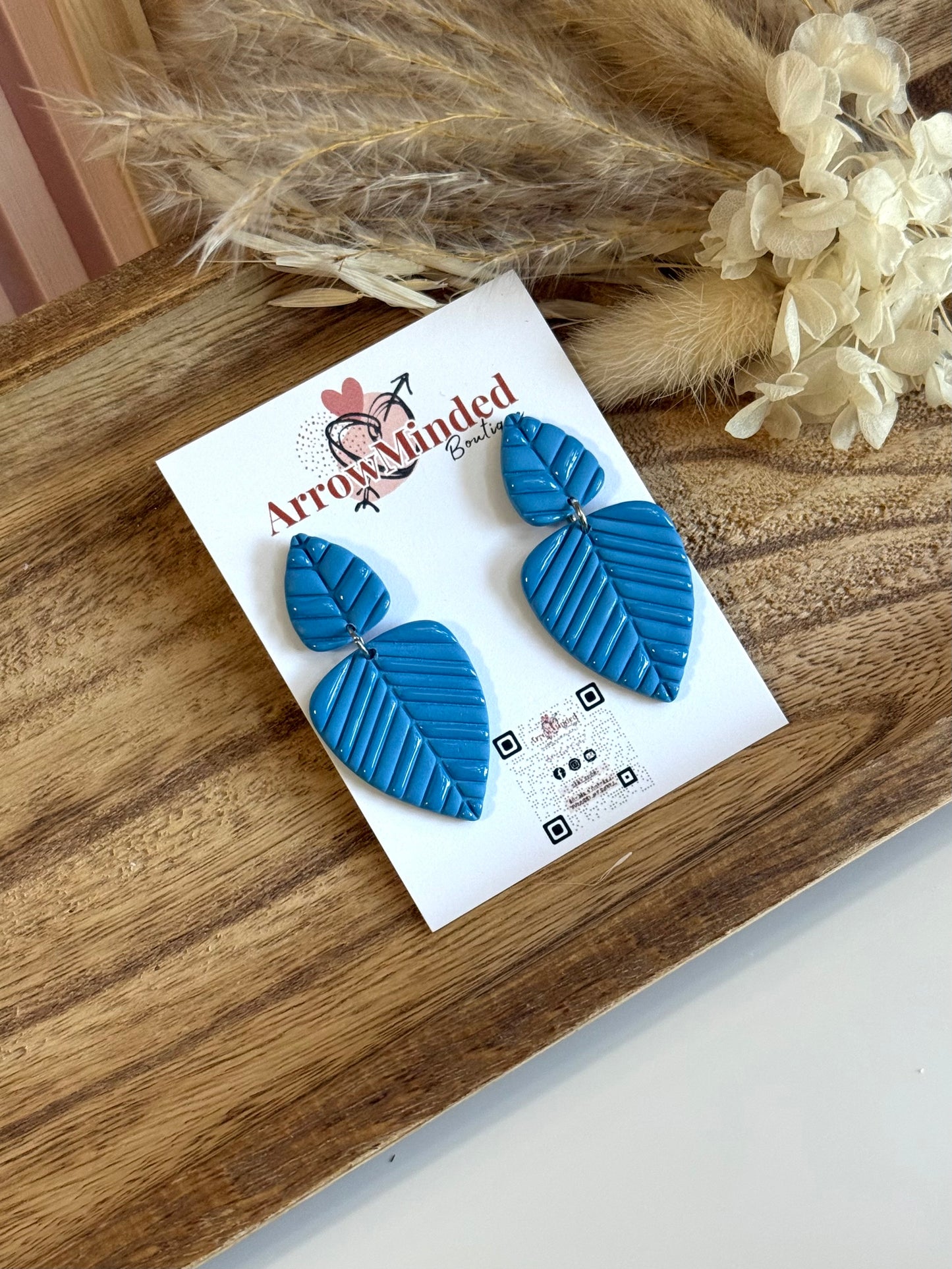Handmade Silver Meadows Leafdrop Earrings