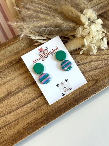 Handmade Silver Meadows Circle Drop Earrings