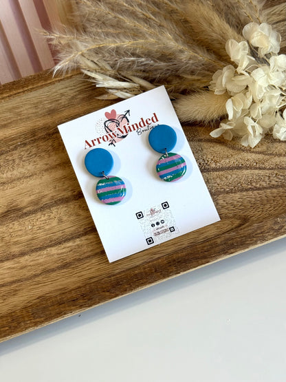 Handmade Silver Meadows Circle Drop Earrings