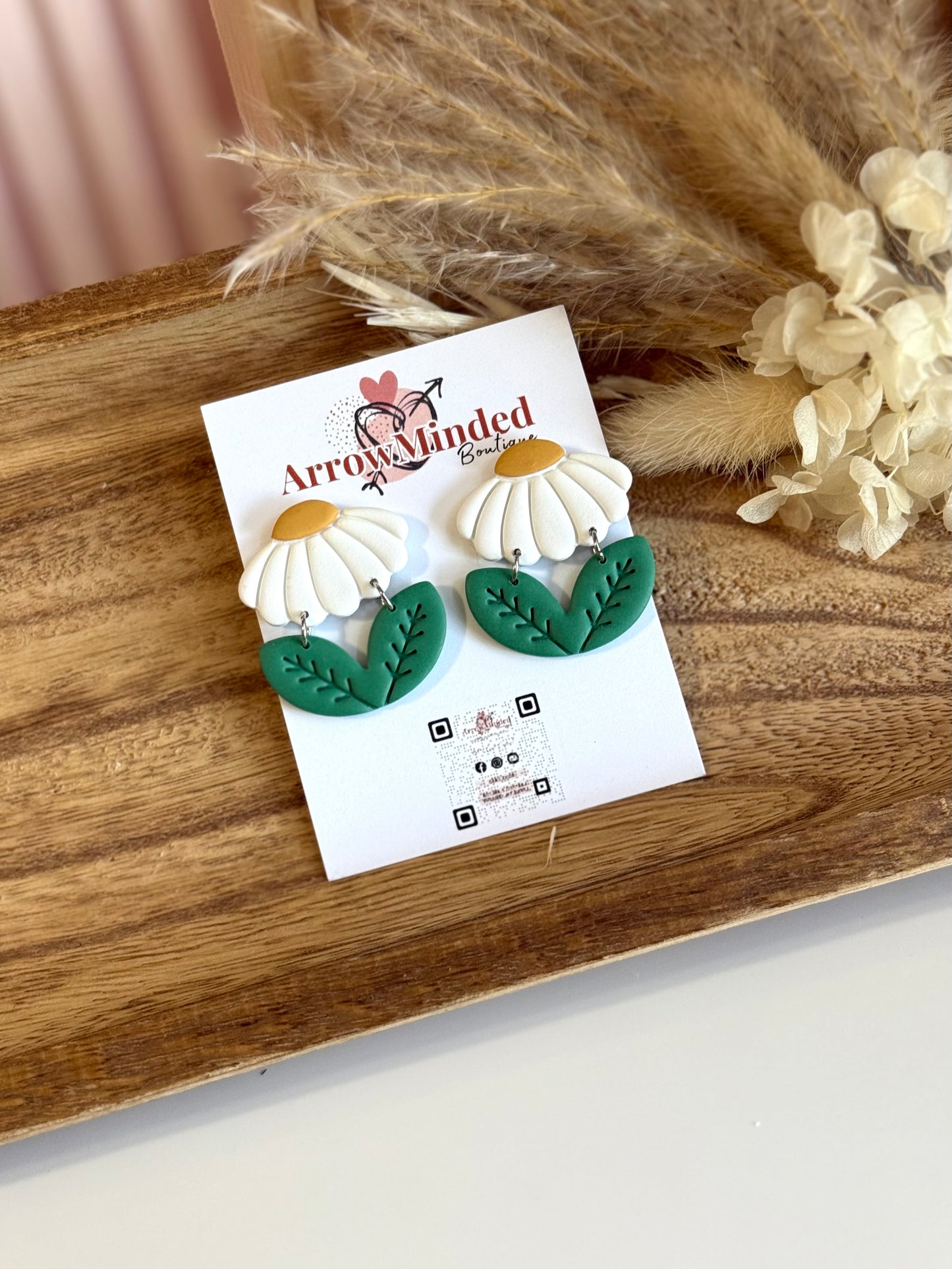 Handmade Silver Meadows Daisy Earrings