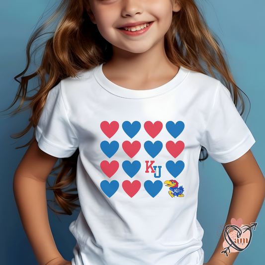 Youth Tee University of Kansas Heart Design