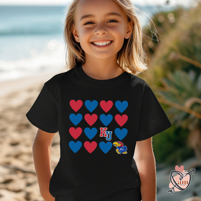 Youth Tee University of Kansas Heart Design