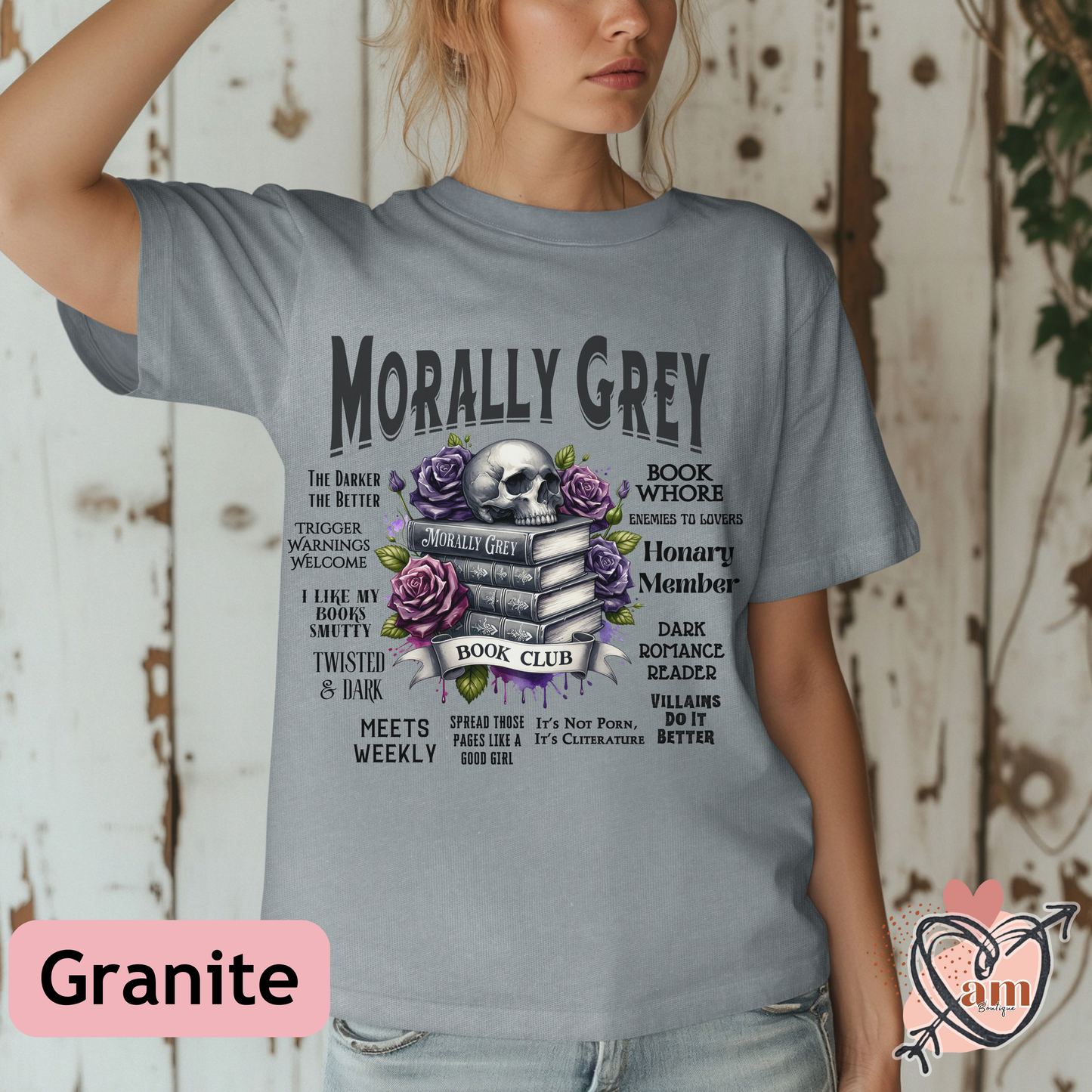 Morally Grey Reading Smut Book Lover Shirt