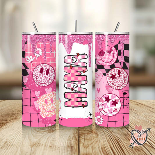 Pink Mama Emoji Retro Tumbler, 20 oz