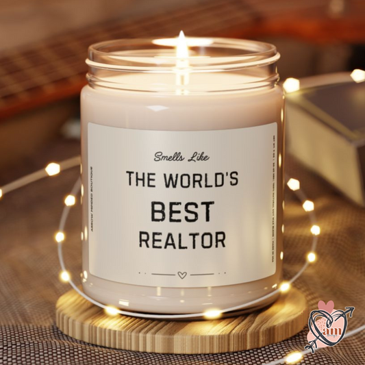 Candle - Realtor Gift, Smells Like the World's Best Realtor