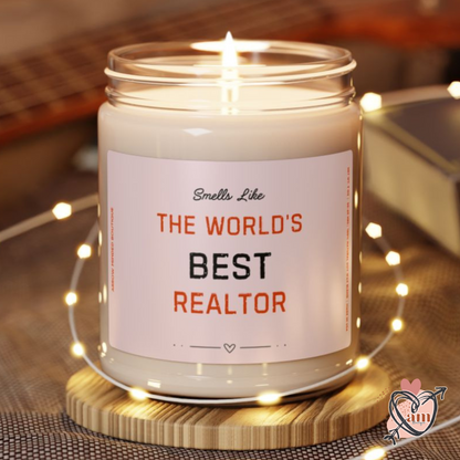 Candle - Realtor Gift, Smells Like the World's Best Realtor