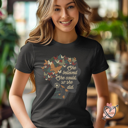 She Believed She Could Floral Vintage Shirt