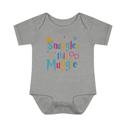 Baby Bodysuit "Snuggle this Muggle" Wizard Inspired