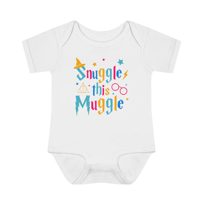 Baby Bodysuit "Snuggle this Muggle" Wizard Inspired