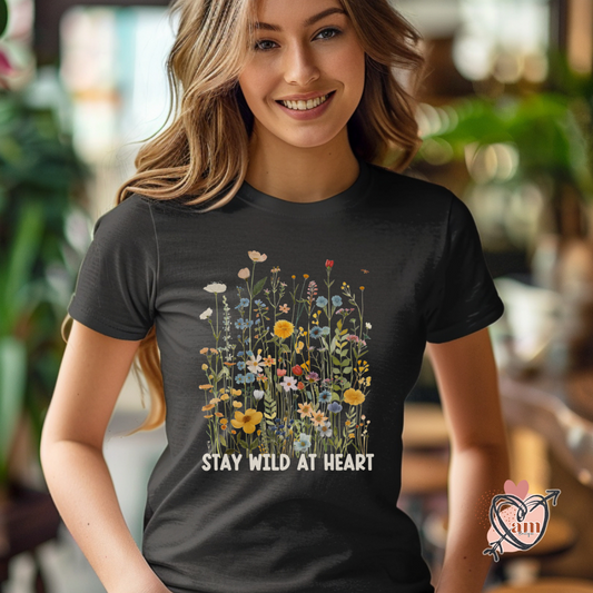 Stay Wild At Heart Vintage Wildflowers Shirt