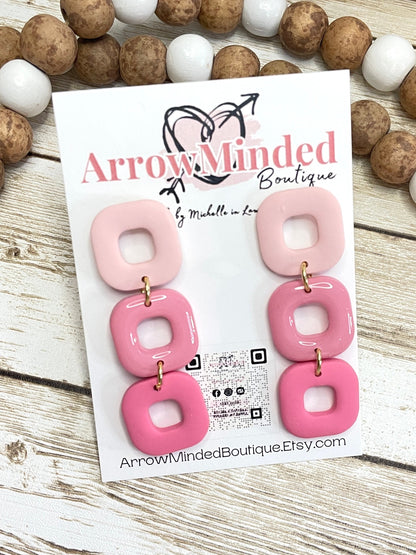Handmade Rounded Square Dangles