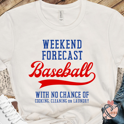 Fun Baseball Shirt, Weekend Forecast, BASEBALL - Unisex Tee