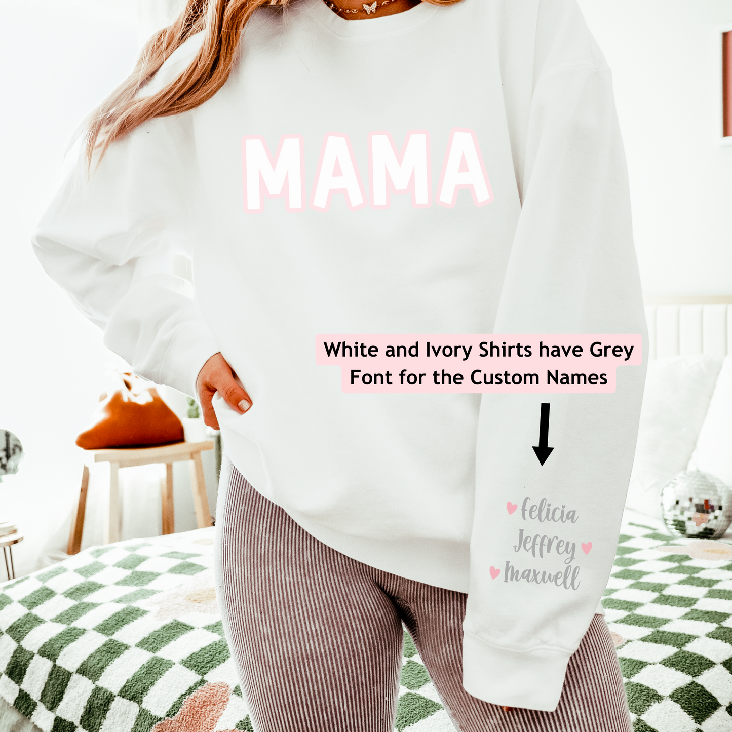Custom Sleeve Mama Sweatshirt